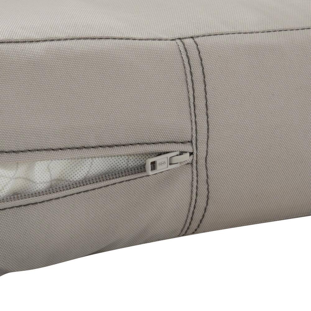 Ravenna Mushroom Water-Resistant Patio Seat Cushion Slip Cover