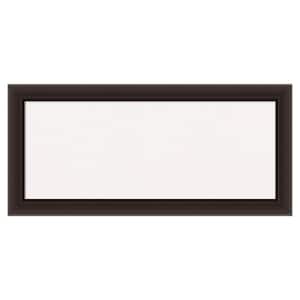 Romano Espresso Narrow White Corkboard 34 in. x 16 in. Bulletin Board Memo Board