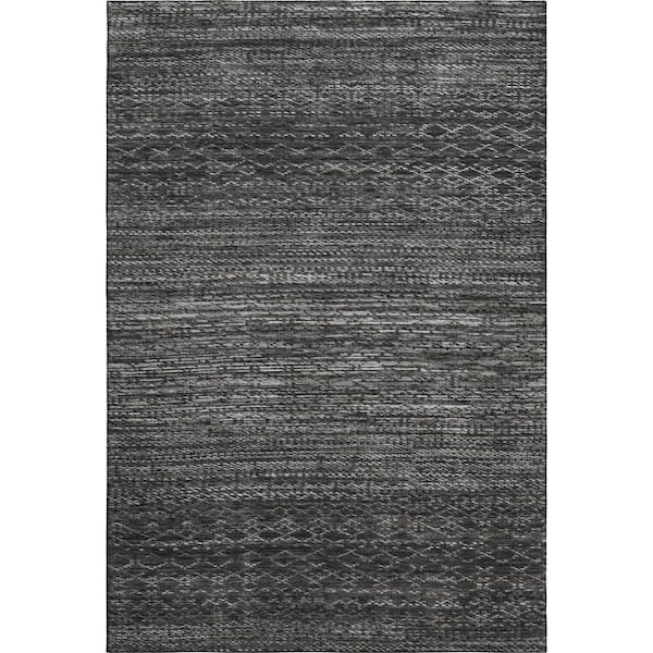 Mayfield Premium Machine Washable Abstract AMF2150 Charcoal 5 ft. x 7 ft. 6 in. Area Rug