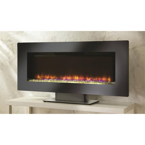 Home Decorators Collection Mirador 46 in. Wall-Mount Electric Fireplace in Black