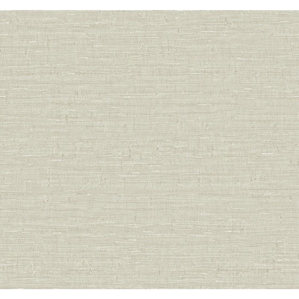 60.75 sq. ft. Oat Wilslow Weave Embossed Vinyl Unpasted Wallpaper Roll