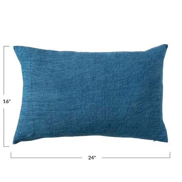 Navy lumbar throw clearance pillow