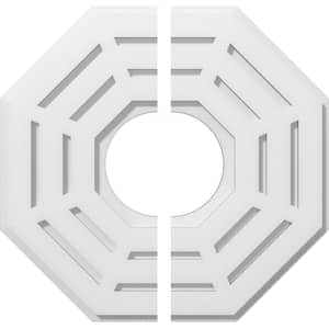 1 in. P X 7 in. C X 18 in. OD X 6 in. ID Westin Architectural Grade PVC Contemporary Ceiling Medallion, Two Piece
