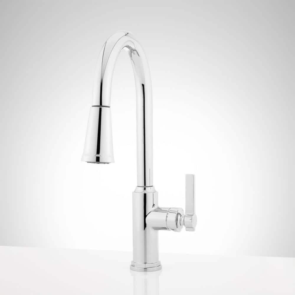 Greyfield Single Handle Pull Down Sprayer Kitchen Faucet in Chrome price history on PriceWatchPro