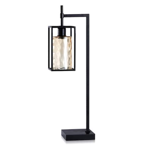StyleCraft Elijah 27.75 in. Black Bedside Lamp