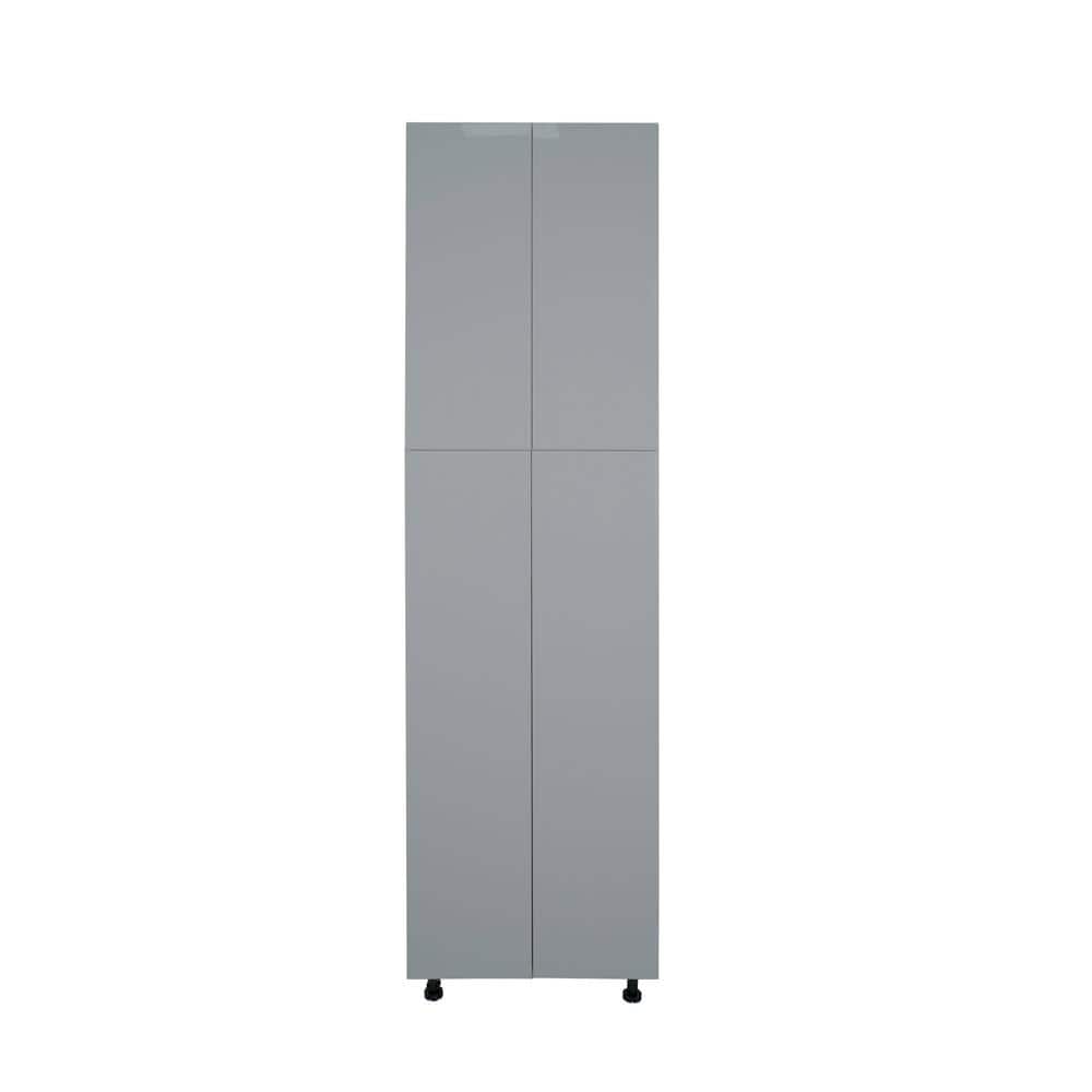 Radiance 24 in. W x 24 in. D x 84 in. H Ready to Assemble Slab Pantry Kitchen Cabinet in Matte Grey price history on PriceWatchPro
