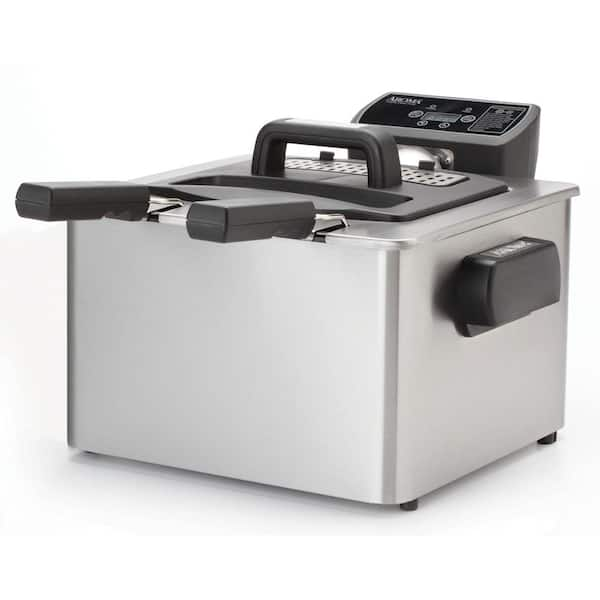 AROMA 4.0 Qt. Digital Dual Basket Deep Fryer in Stainless Steel