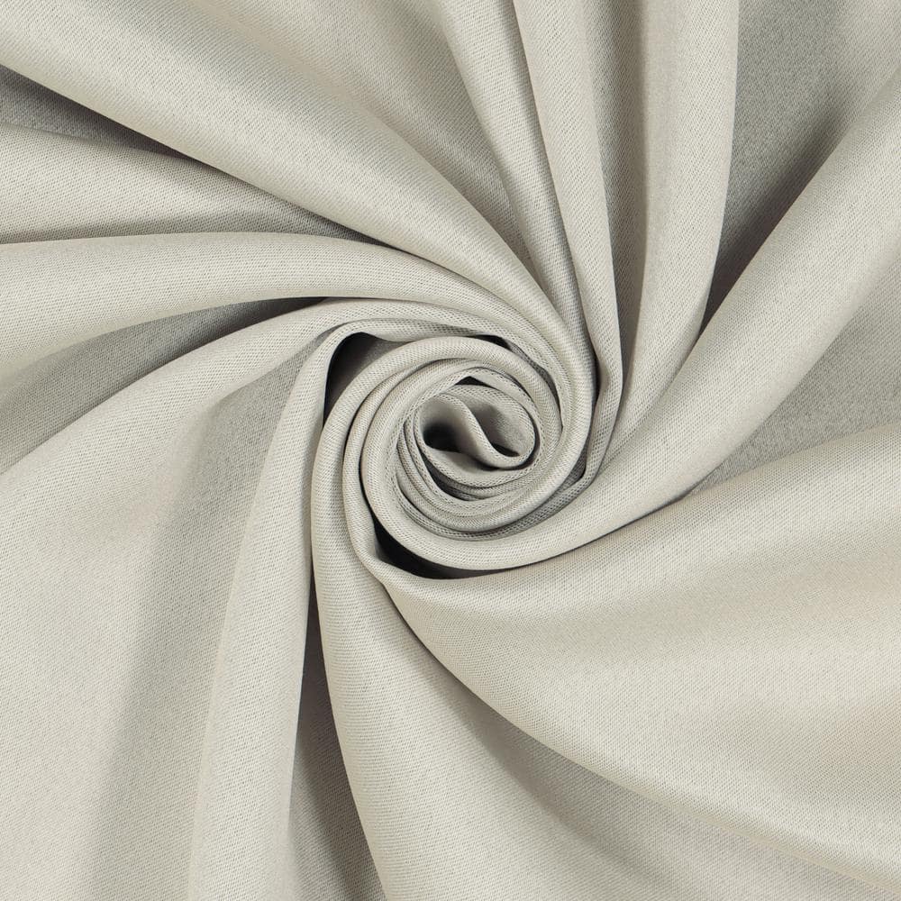 Stone Gray Long Room-Darkening Rod Pocket Curtain Panel