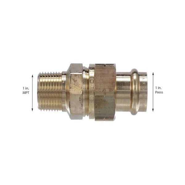 ProPress 1 in. Press x 1 in. MPT Zero-Lead Bronze Union