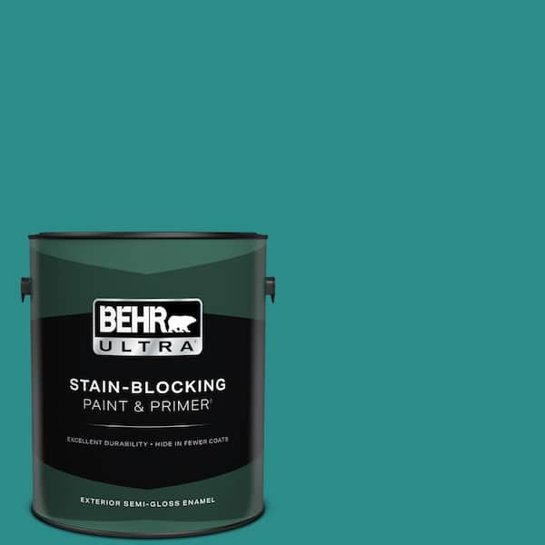 BEHR ULTRA 1 gal. Home Decorators Collection #HDC-FL13-12 Taos Turquoise Semi-Gloss Enamel Exterior Paint & Primer