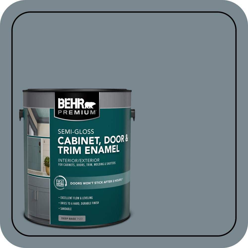 BEHR PREMIUM 1 gal. #N470-5 Norwegian Blue Semi-Gloss Enamel