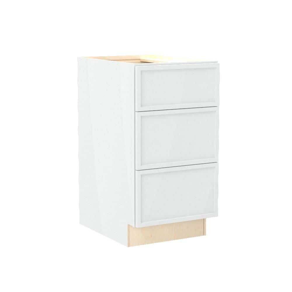 Franklin 18 in. W x 24 in. D x 34.5 in. H Assembled Plywood Drawer Base Kitchen Cabinet in Vesper White with Soft Close price history on PriceWatchPro