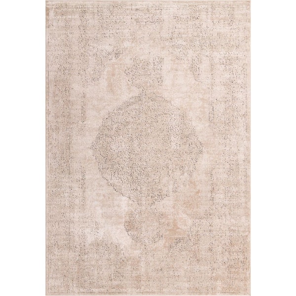 Unique Loom Portland Woodburn Ivory 10 ft. x 14 ft. Area Rug