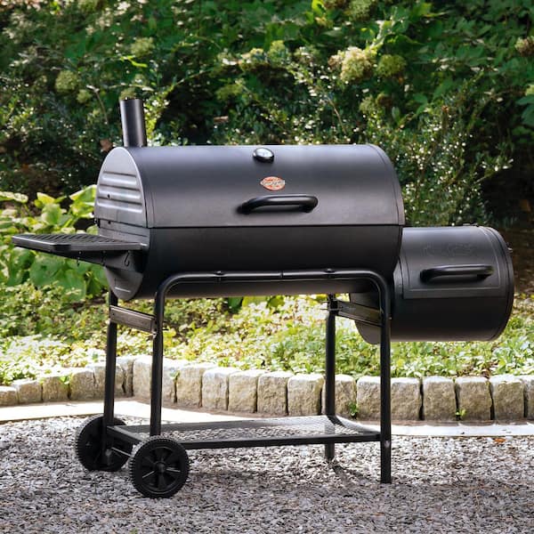 Char-Griller Smokin' Champ Charcoal Grill Horizontal Smoker in