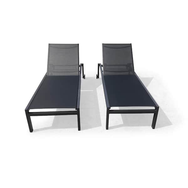 Infinity Black Brushed Aluminum Outdoor, No Assembly Required Outdoor Furniture
