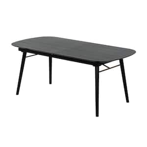 71 in. Gray Wood 4 Legs Dining Table (Seat of 8)
