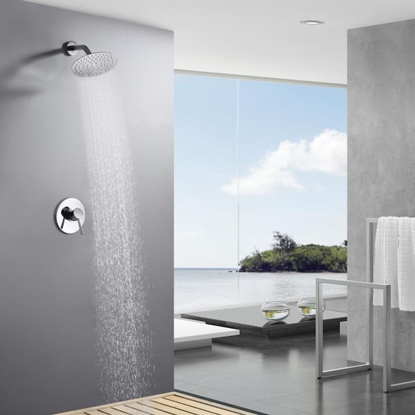 Modern Single-Handle 1-Spray Shower Faucet 1.8 GPM with Easy to Install in Chrome