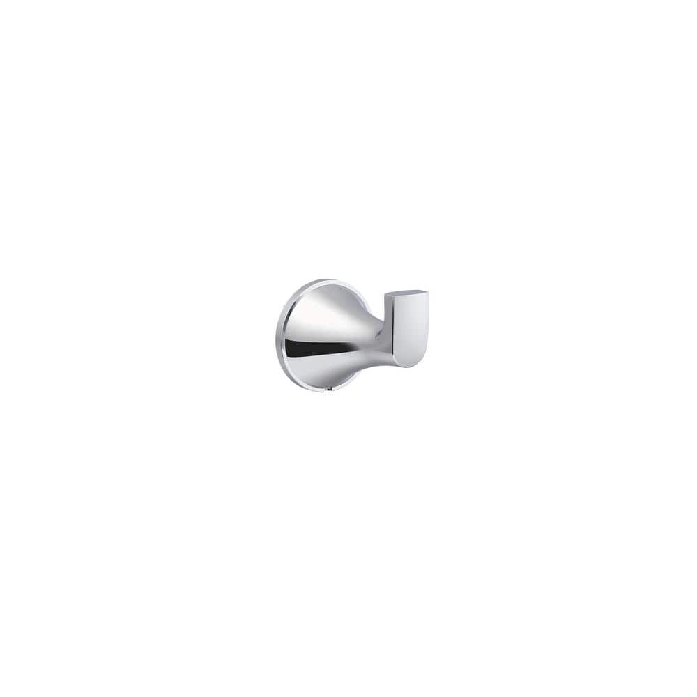 Polished Chrome Wall Mounted J-Hook Robe Hook