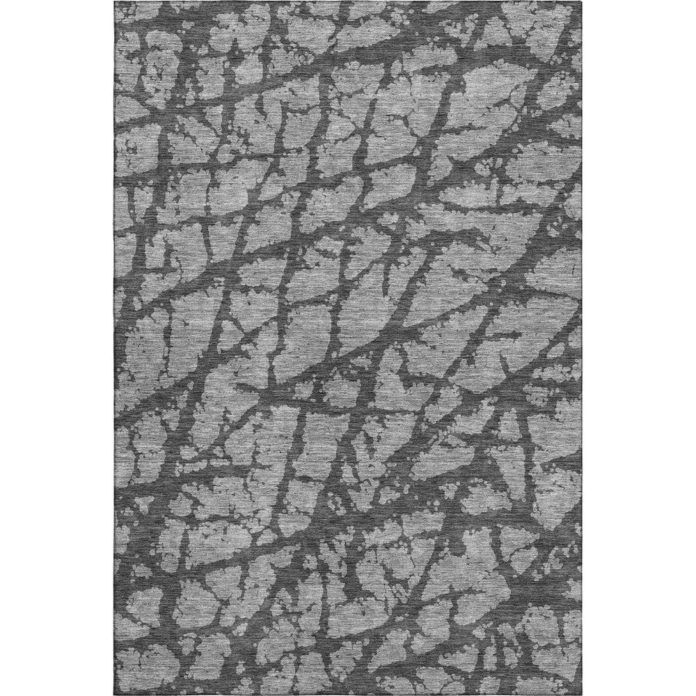 Mayfield Premium Machine Washable Abstract AMF972 Gray 9 ft. x 12 ft. Area Rug price history on PriceWatchPro