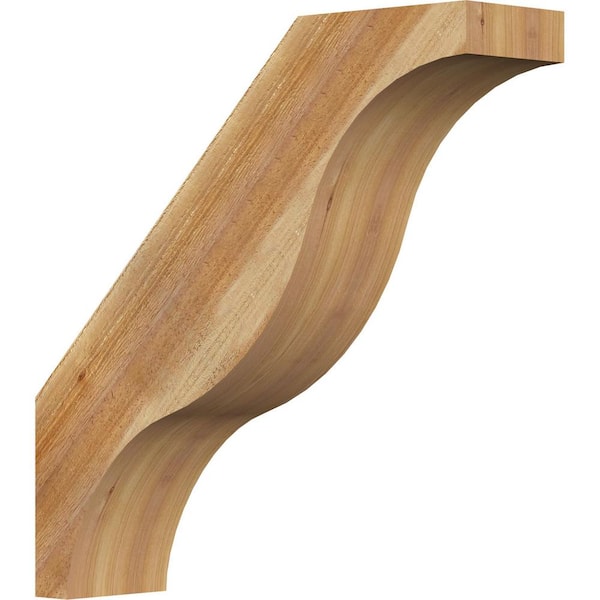 Ekena Millwork 6"W x 24"D x 24"H Funston Rough Sawn Knee Brace, Western Red Cedar