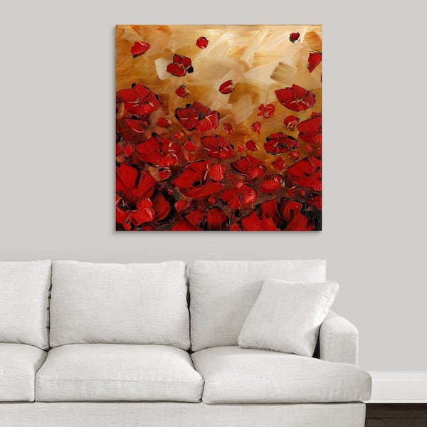 GreatBigCanvas Red Poppy Flowers by Susanna Shaposhnikova Canvas Wall Art  2527039_24_36x36 - The Home Depot