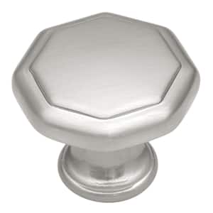 Conquest Collection 1-1/8 in. Dia Satin Nickel Finish Cabinet Door and Drawer Knob (25-Pack)