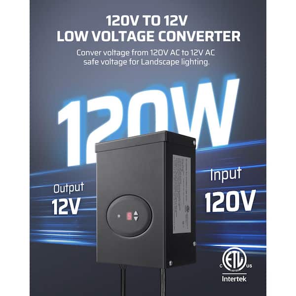 Low Voltage 120W Metal Landscape Lighting Outdoor Transformer with Photocell Sensor and Timer
