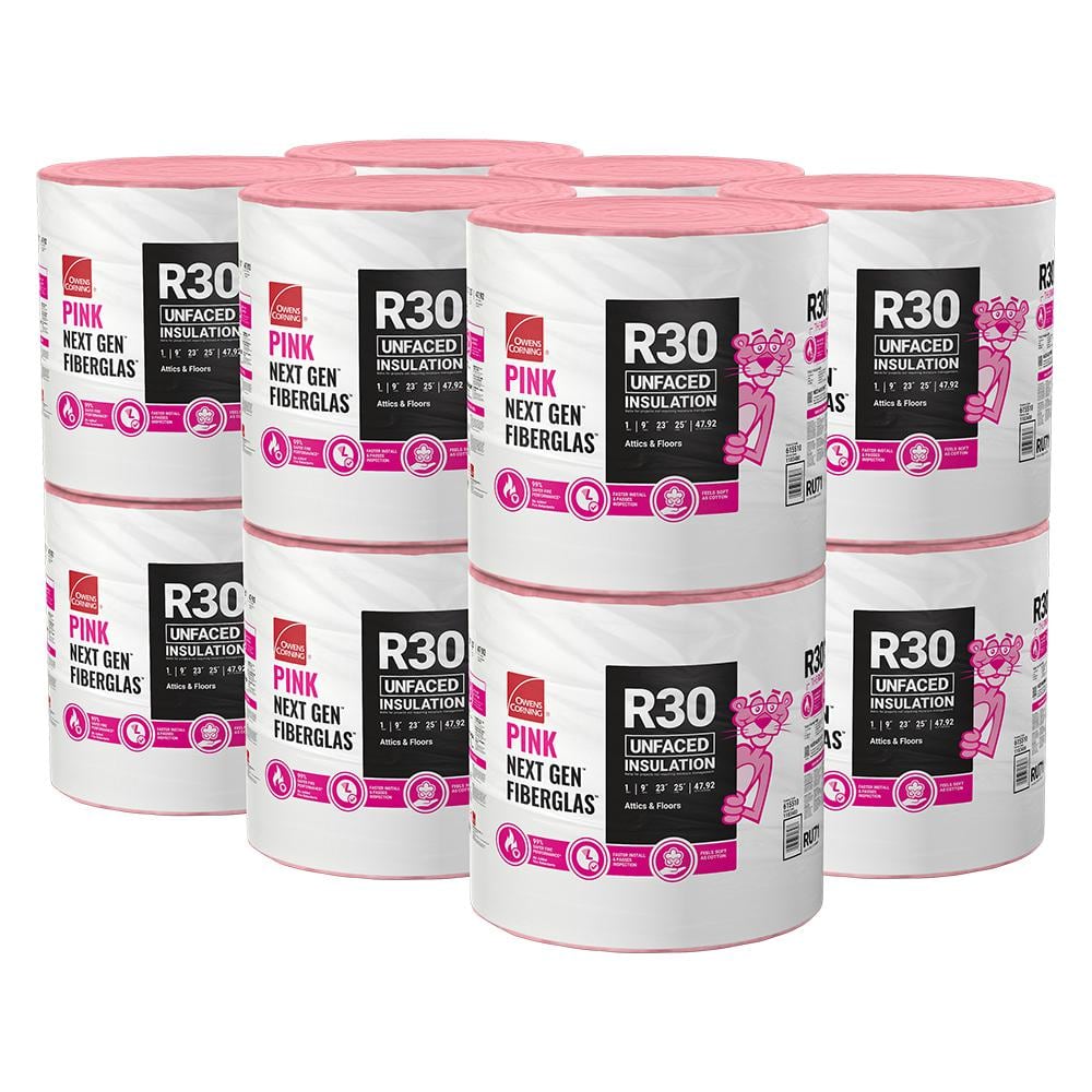 Owens Corning R- 20 Faced Fiberglass Insulation Roll 15 in. x 32 ft. (1 Roll)  RF50 - The Home Depot