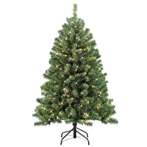 4.5 ft. Pre-Lit Northern Fir Artificial Christmas Tree with 250 Clear Lights