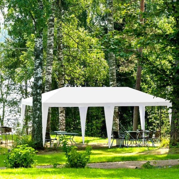 WELLFOR 10 ft. x 20 ft. White Event Canopy Tent Wedding Party Removable Wall and Carry Bag