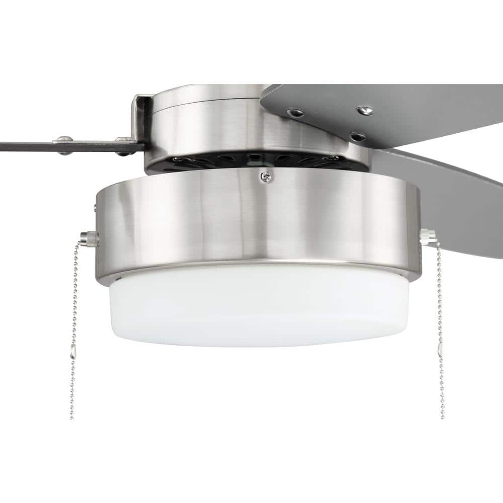 Intrepid 52'' Brushed Nickel Ceiling Fan with LED Light Kit