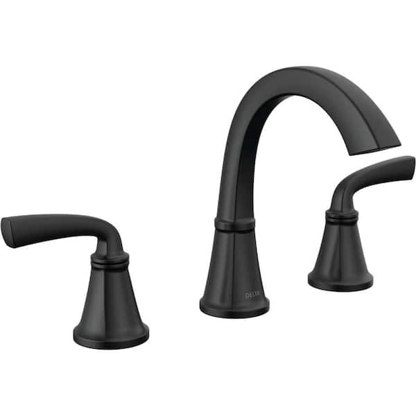 Lukvuzo Easy Installation 6 in. to 16 in. Widespread Double Handle Bathroom Faucet in Matte Black