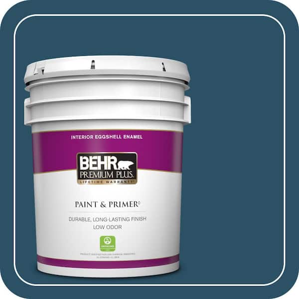 BEHR PREMIUM PLUS 5 gal. #560D-7 Planetarium Eggshell Enamel Low Odor Interior Paint & Primer