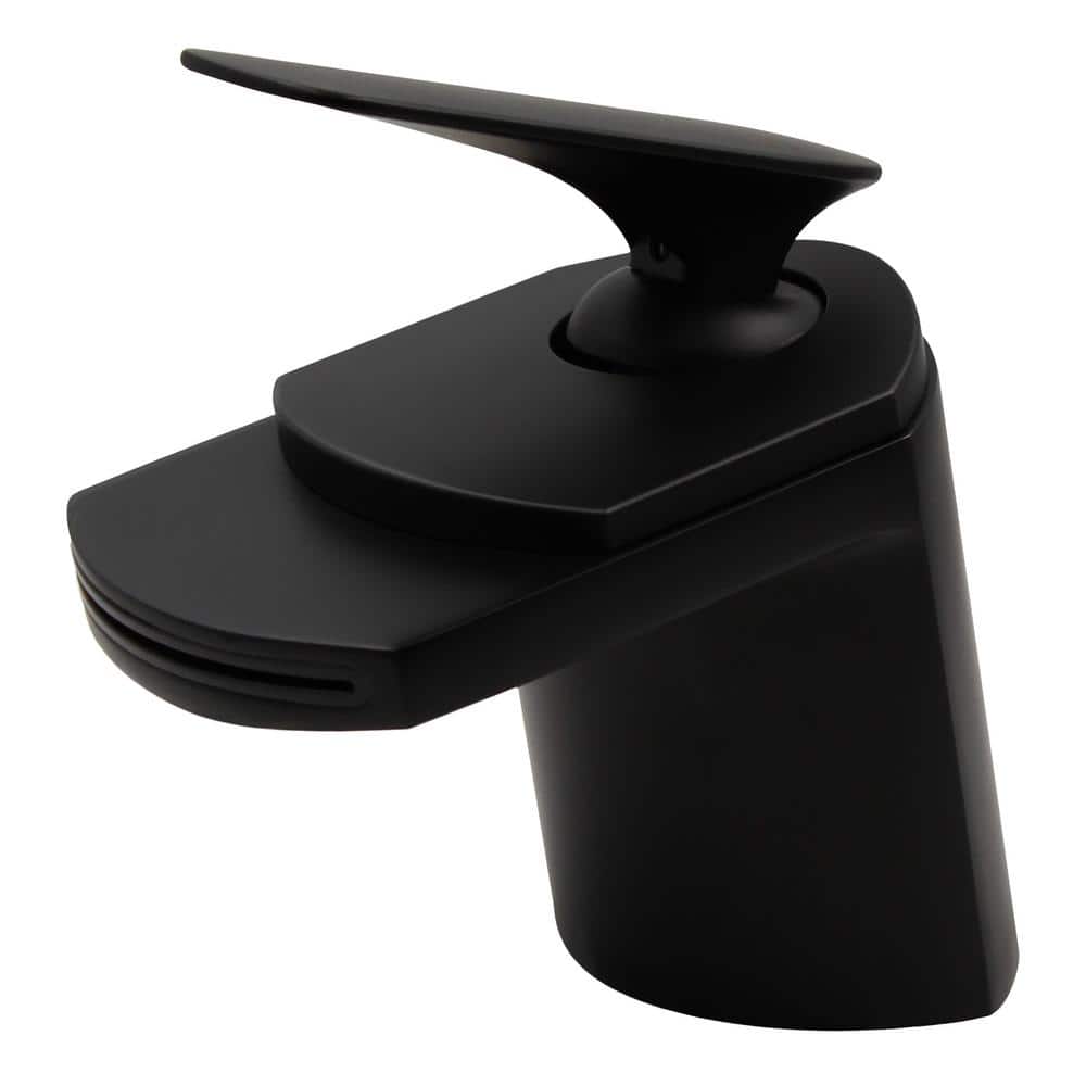 Wave Single Hole Single-Handle Bathroom Faucet with Waterfall in Matte Black price history on PriceWatchPro