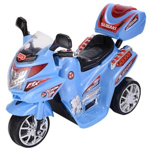 7 in. 6-Volt Battery Powered Motorcycle Electric Kids Ride On 3 Wheels Bicycle Blue