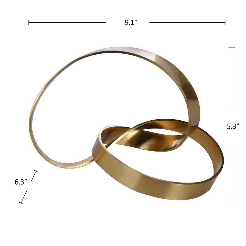 Brushed Brass Knot Decorative Table Accent