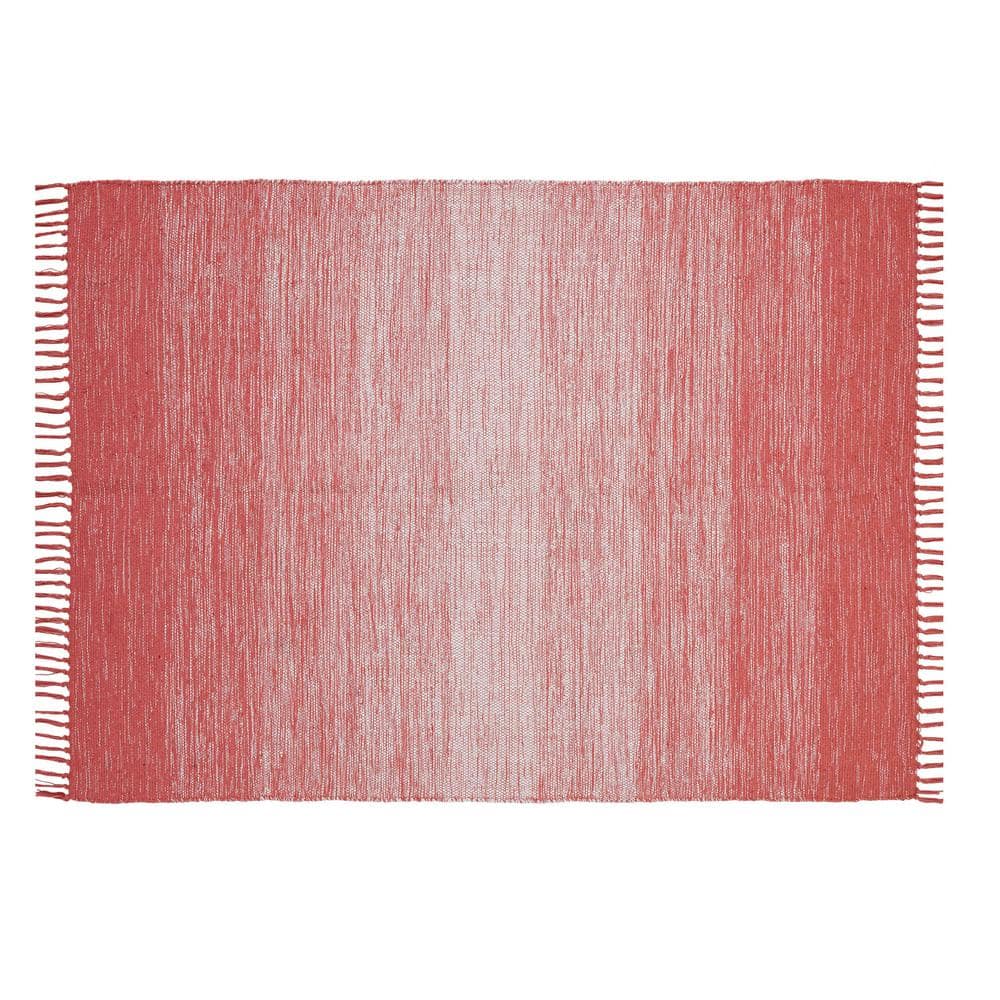 Chesapeake Cotton Ombre Coral Area Rug (7'3" x 9'3")