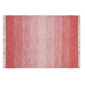 Cotton Ombre Coral 7 ft. x 9 ft. Area Rug