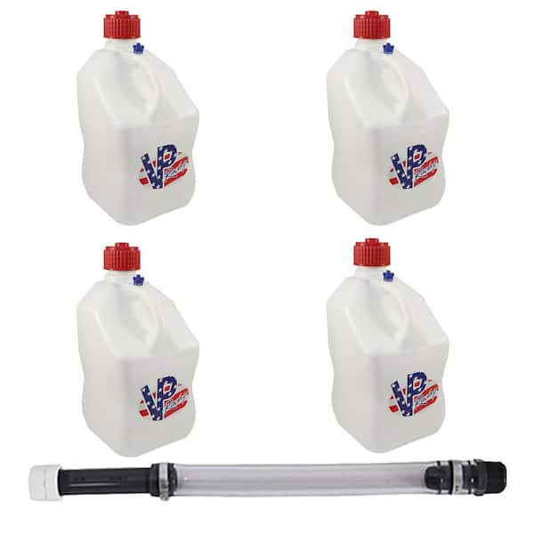 Unbranded 5 Gal. Racing Utility Jug (4-Pack) with 14 in. Hose Kit