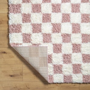 Urban Shag Dusty Pink/Cream 9 ft. x 12 ft. Fill in Later. Indoor Area Rug