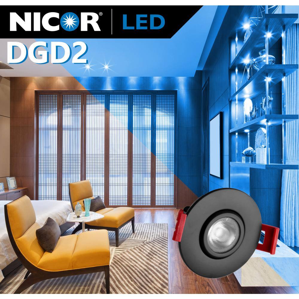 White Aluminum 2-Inch LED Gimbal Recessed Downlight