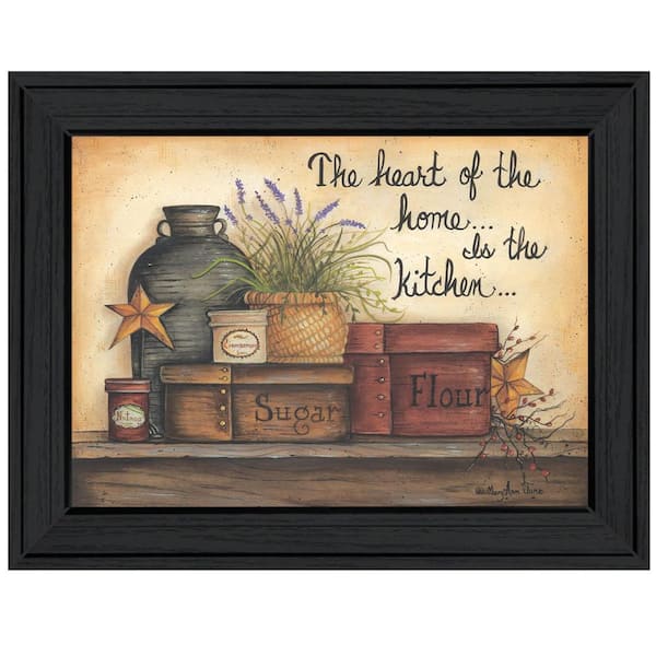 HomeRoots Charlie Heart of the Home 1-Piece Framed Wall Art 15 in. x 19 in.