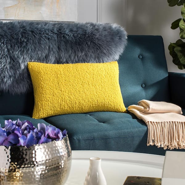 SAFAVIEH Soleil Solid Lumbar Outdoor Throw Pillow (Pack of 2)