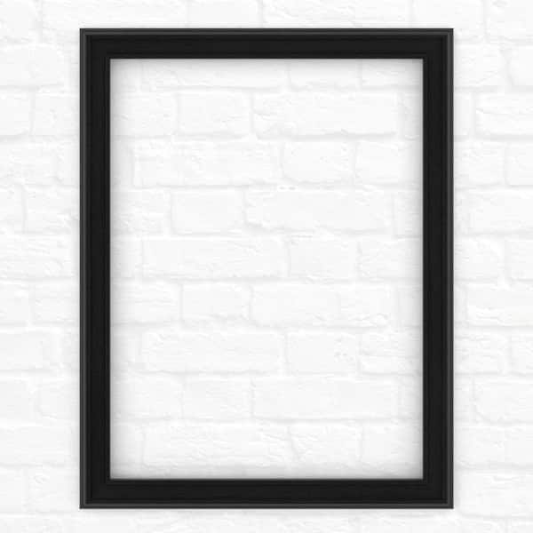 Delta 21 in. x 28 in. (S1) Rectangular Mirror Frame in Matte Black