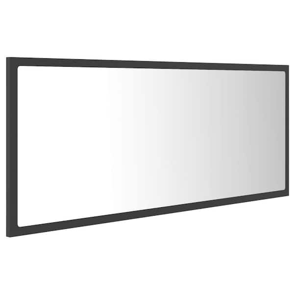 Unbranded 39.4 in. W x 14.6 in. H Rectangular Wood Framed Wall Mount LED Modern Decor Bathroom Vanity Mirror