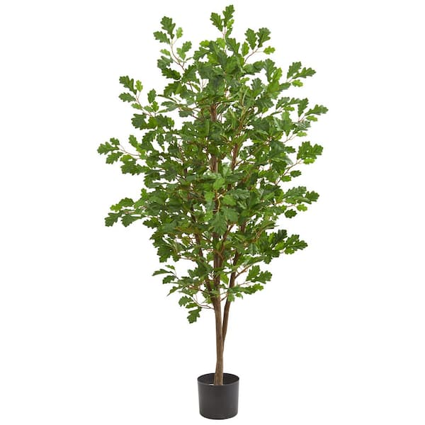 Nearly Natural Indoor 5 in. Oak Artificial Tree