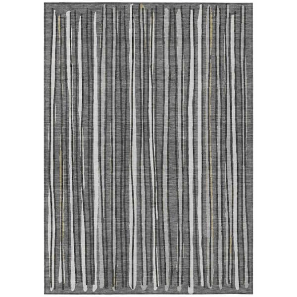 Chantille Machine Washable Indoor/Outdoor Abstract ACN3045 Gray 5 ft. x 7 ft. 6 in. Area Rug