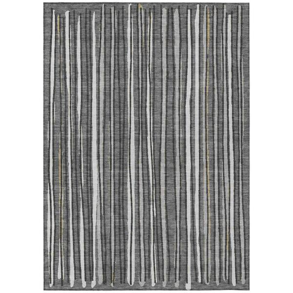 Chantille Machine Washable Indoor/Outdoor Abstract ACN3045 Gray 8 ft. x 10 ft. Area Rug