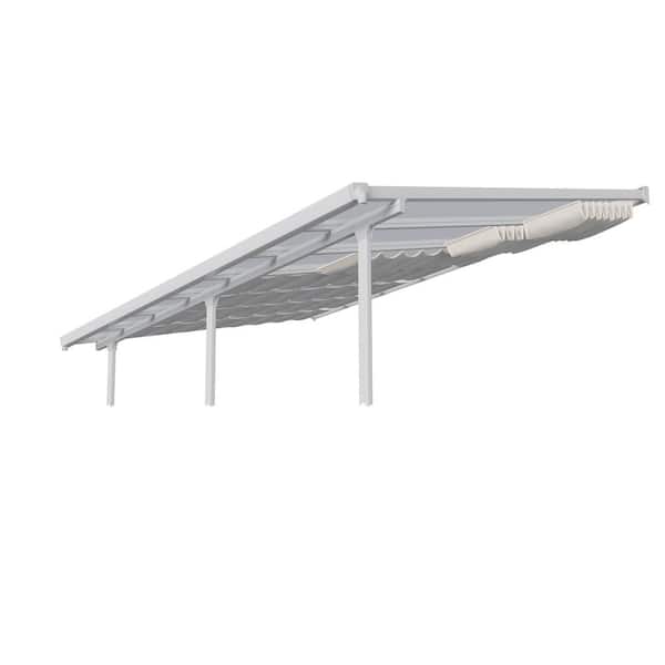10 ft. x 24 ft. White Patio Cover Shade