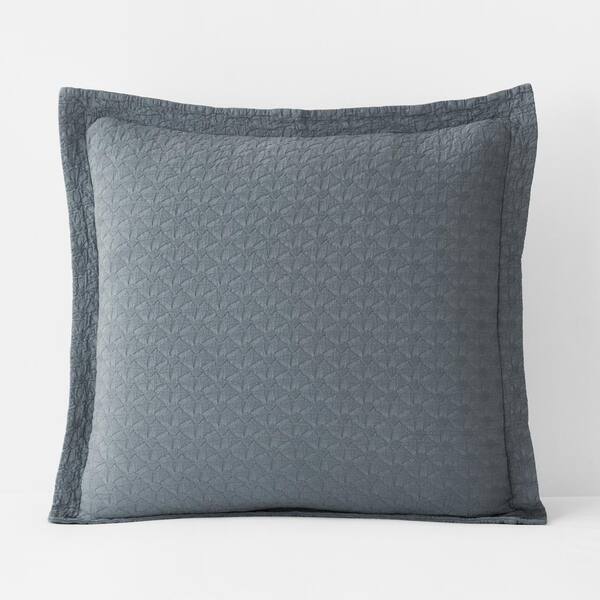 The Company Store Beekman Matelasse Smoke Blue Cotton King Sham